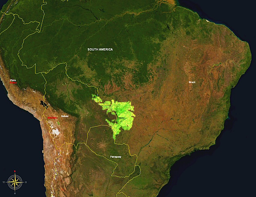 Pantanal wetlands wikipedia map.